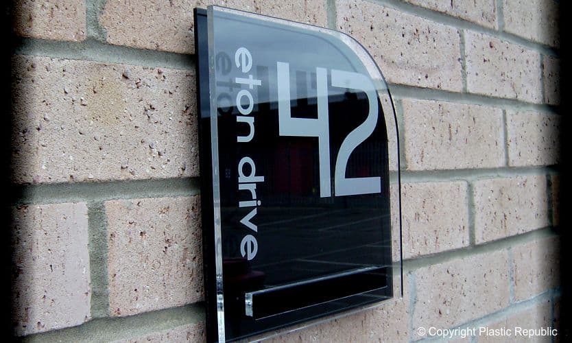 Cayman house number plaque Black T7